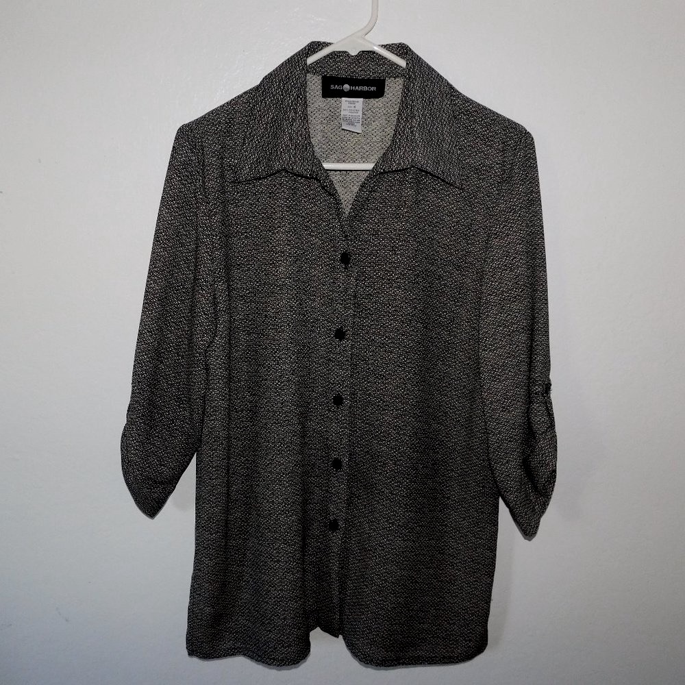 Vintage Button Up Top Short Sleeve